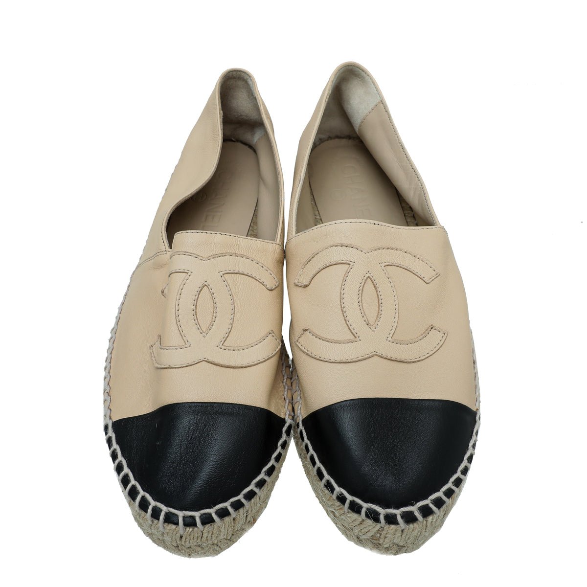 Chanel Bicolor CC Cap Toe Espadrille 39