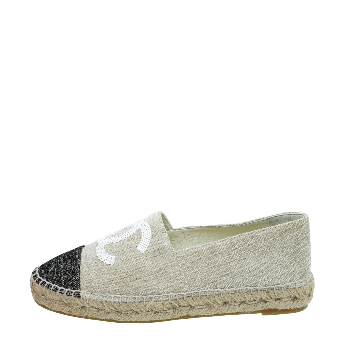 Chanel Bicolor CC Cap Toe Espadrille 39