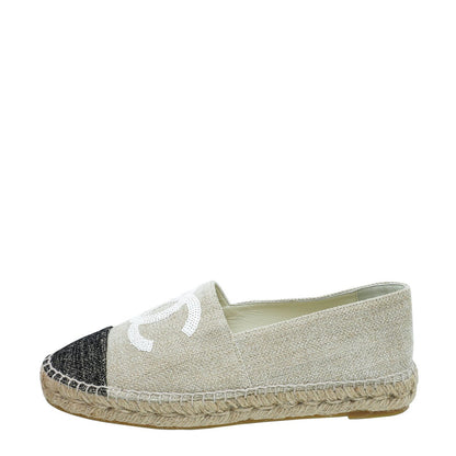 Chanel Bicolor CC Cap Toe Espadrille 39