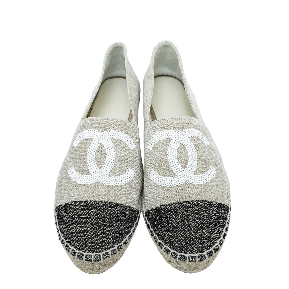 Chanel Bicolor CC Cap Toe Espadrille 39