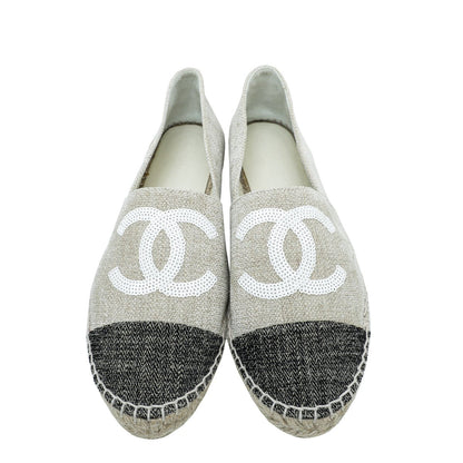 Chanel Bicolor CC Cap Toe Espadrille 39
