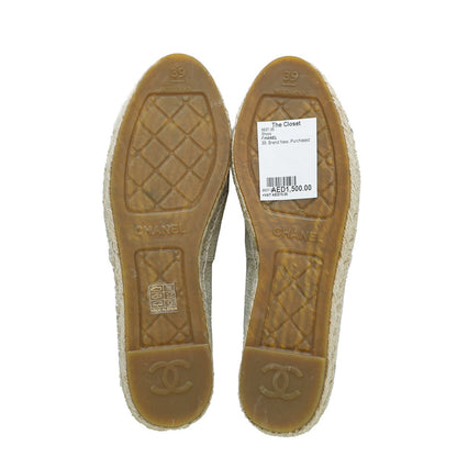 Chanel Bicolor CC Cap Toe Espadrille 39