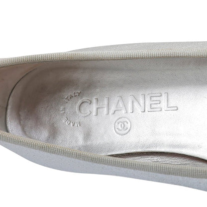Chanel Bicolor CC Cap Toe Flat Ballerina 38