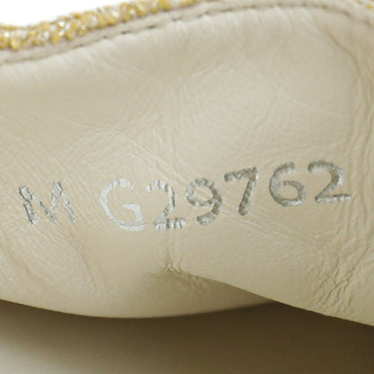 Chanel Bicolor CC Cap Toe Metallic Fabric Espadrille 39