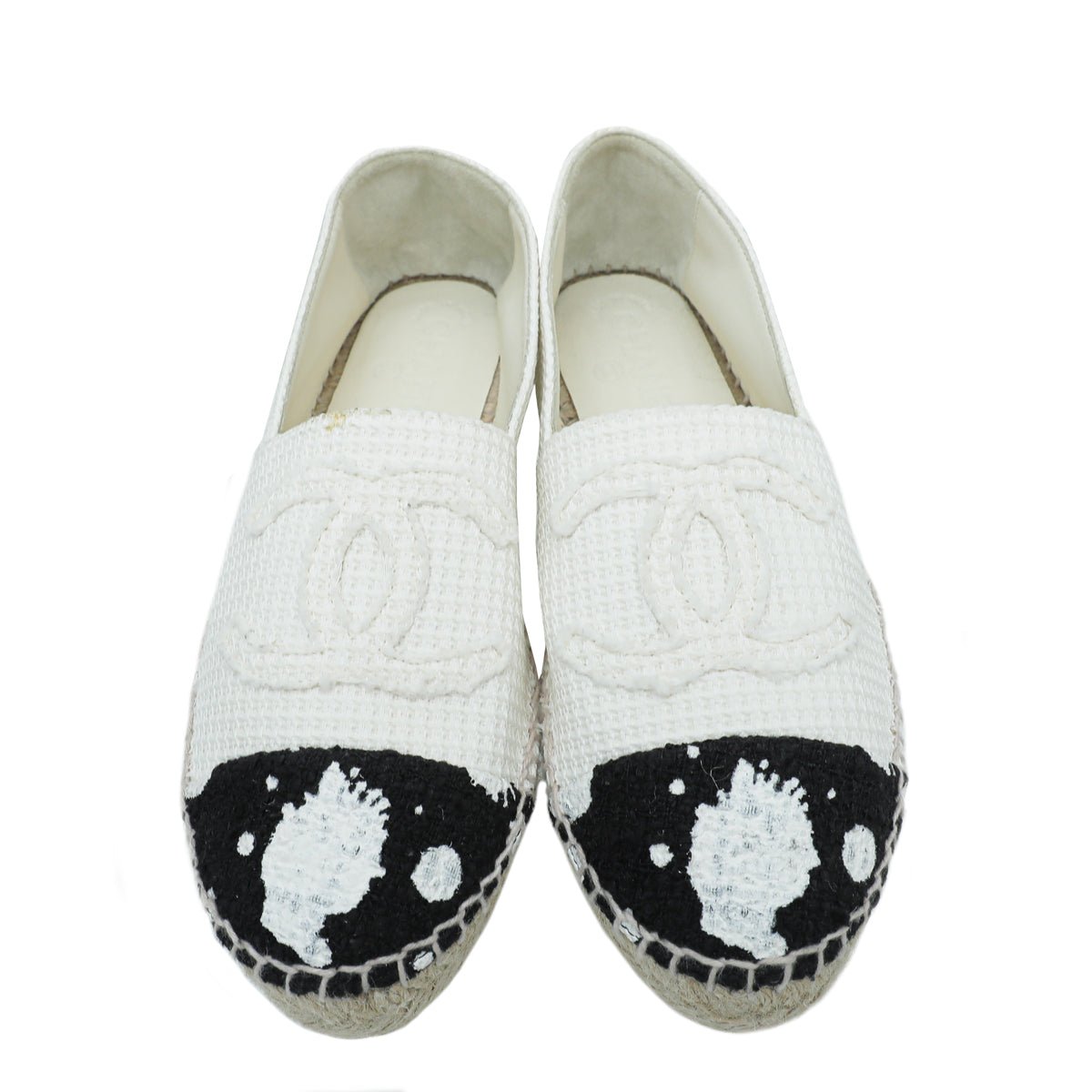Chanel Bicolor CC Cap Toe Paint Espadrille 38