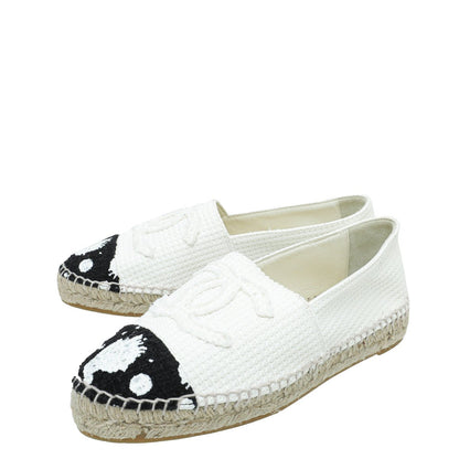Chanel Bicolor CC Cap Toe Paint Espadrille 38