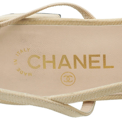 Chanel Bicolor CC Cap Toe Slingback Pump 40