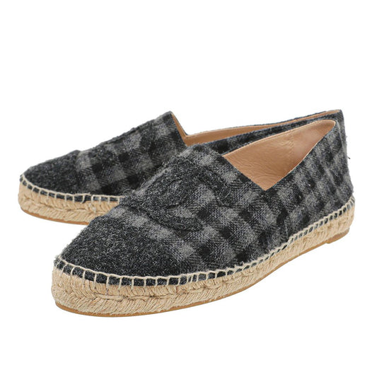 Chanel Bicolor CC Cap Toe Wool Espadrille 40