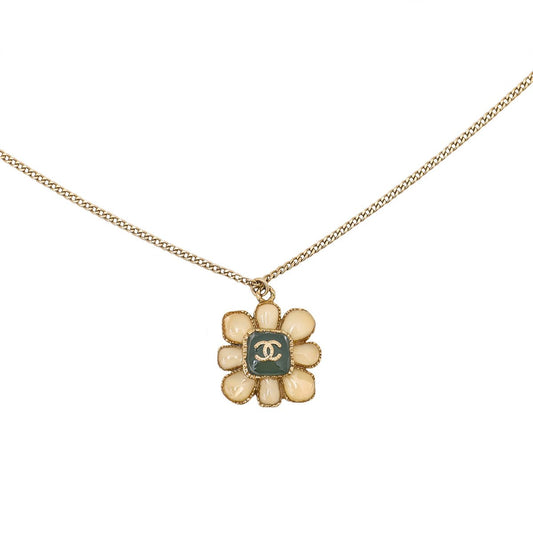 Chanel Bicolor CC Resin Pendant Necklace
