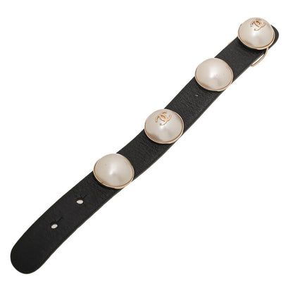 Chanel Bicolor Faux Pearl CC Bracelet Medium
