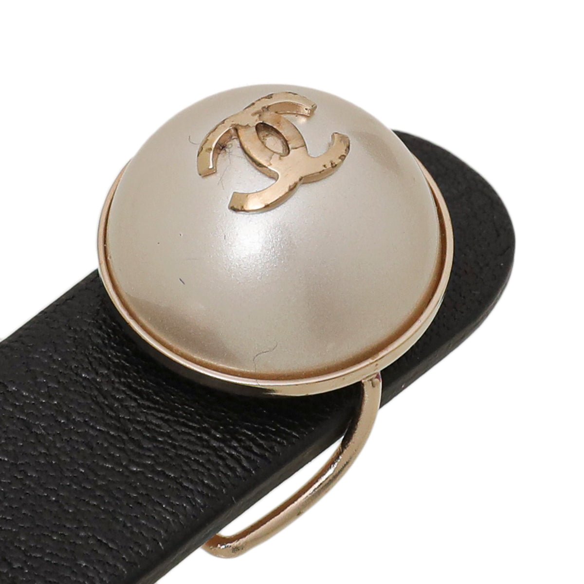 Chanel Bicolor Faux Pearl CC Bracelet Medium