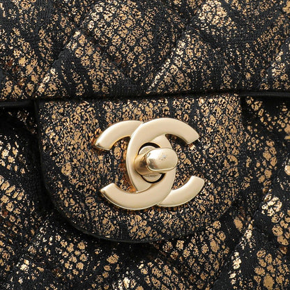 Chanel Bicolor Lace Metallic Flap Medium Bag