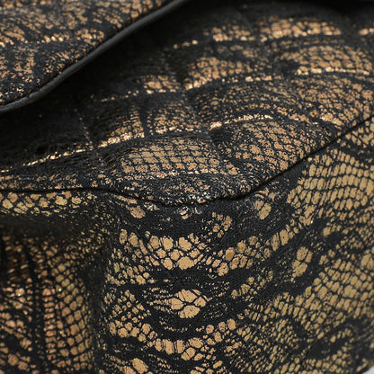 Chanel Bicolor Lace Metallic Flap Medium Bag
