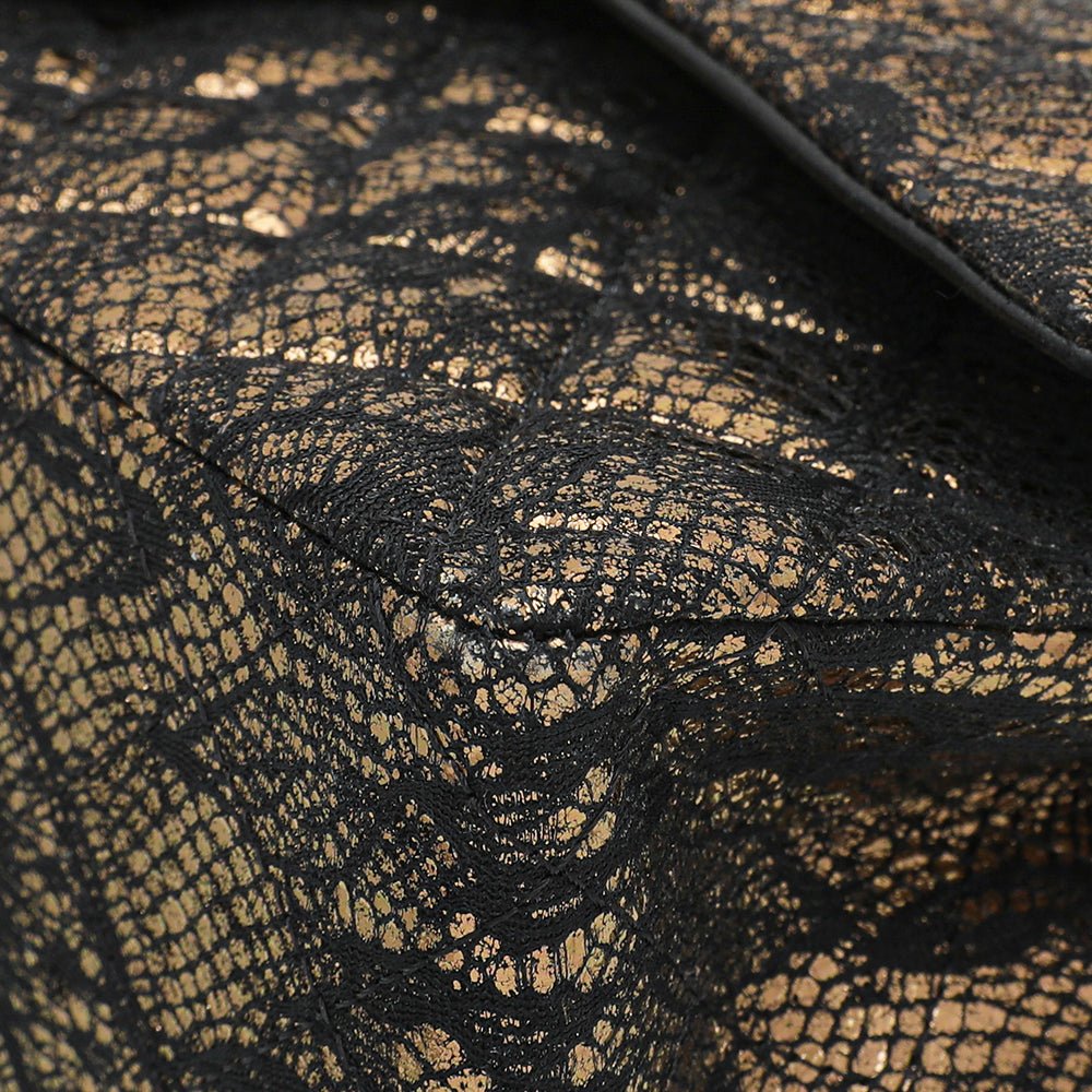 Chanel Bicolor Lace Metallic Flap Medium Bag