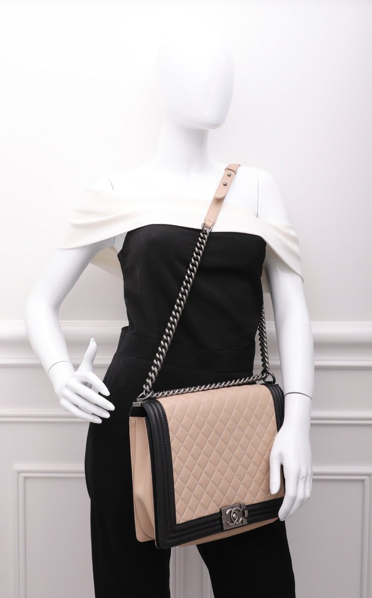 Chanel Bicolor Le Boy Large Flap Bag