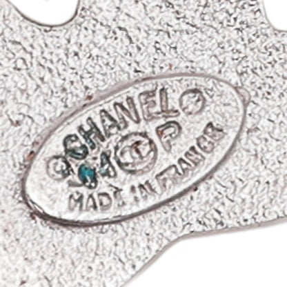 Chanel Bicolor Rhinestones Flower CC Enamel Brooch