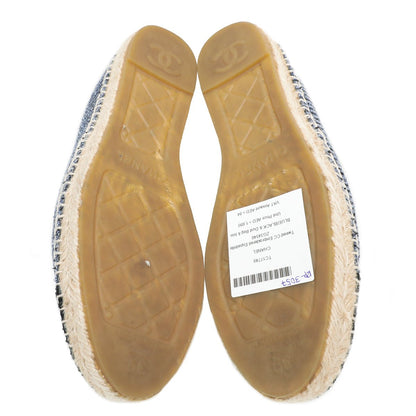 Chanel Bicolor Tweed CC Embroidered Espadrille 39