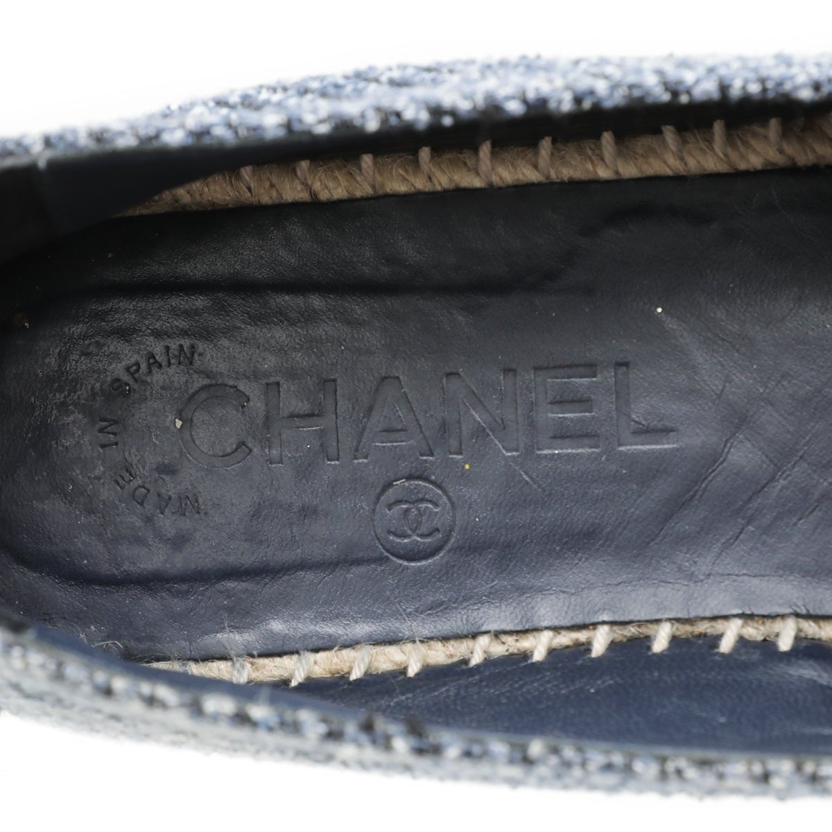 Chanel Bicolor Tweed CC Embroidered Espadrille 39