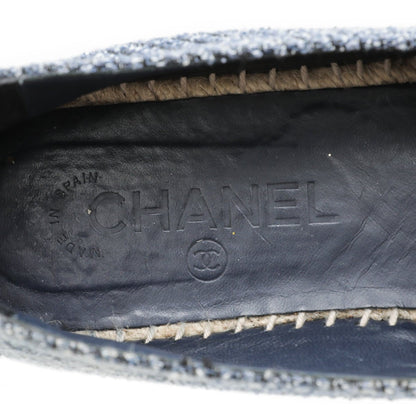 Chanel Bicolor Tweed CC Embroidered Espadrille 39