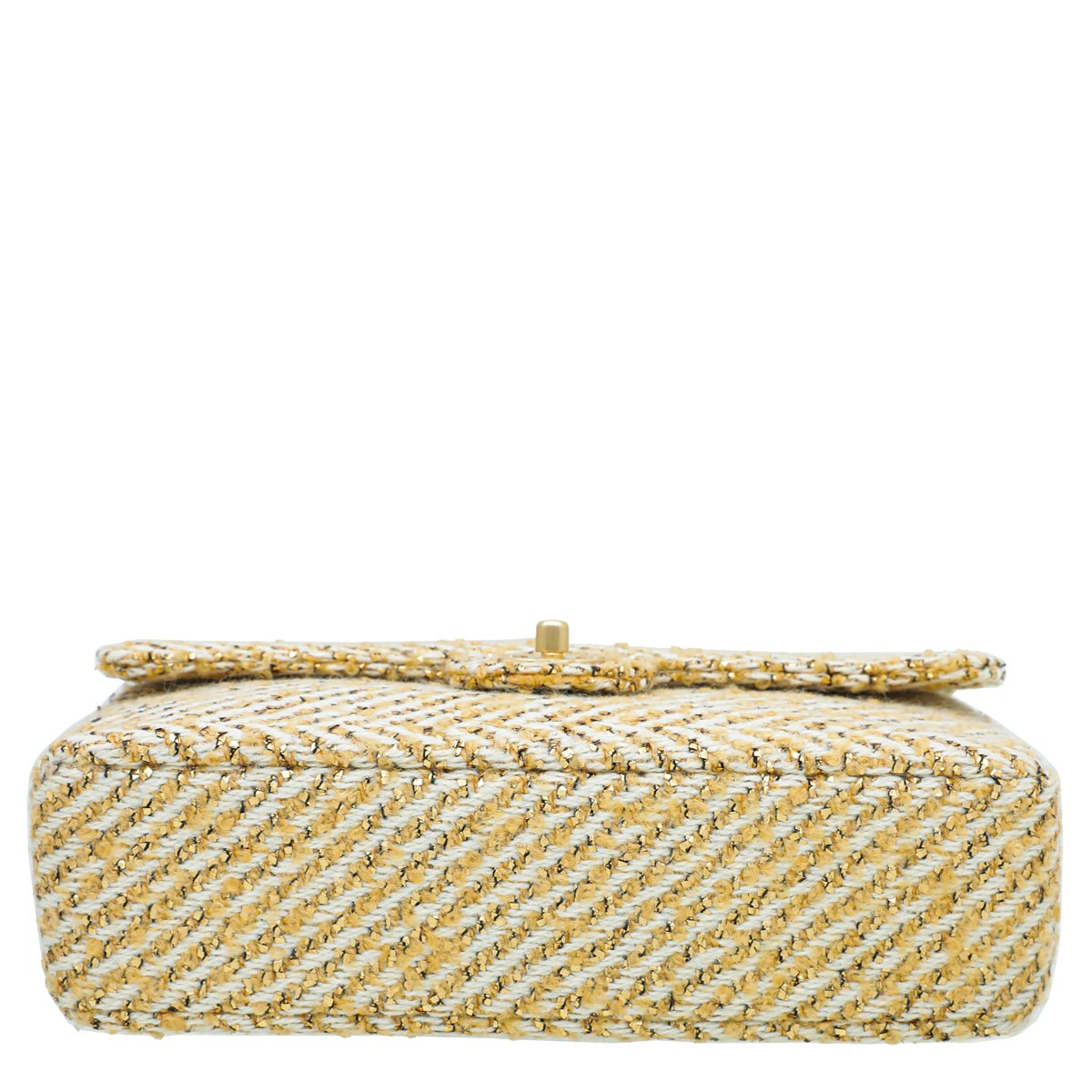 Chanel Bicolor Tweed Lame Mademoiselle Chain Flap Bag