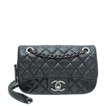 Chanel Black Aged Easy Flap Small Bag