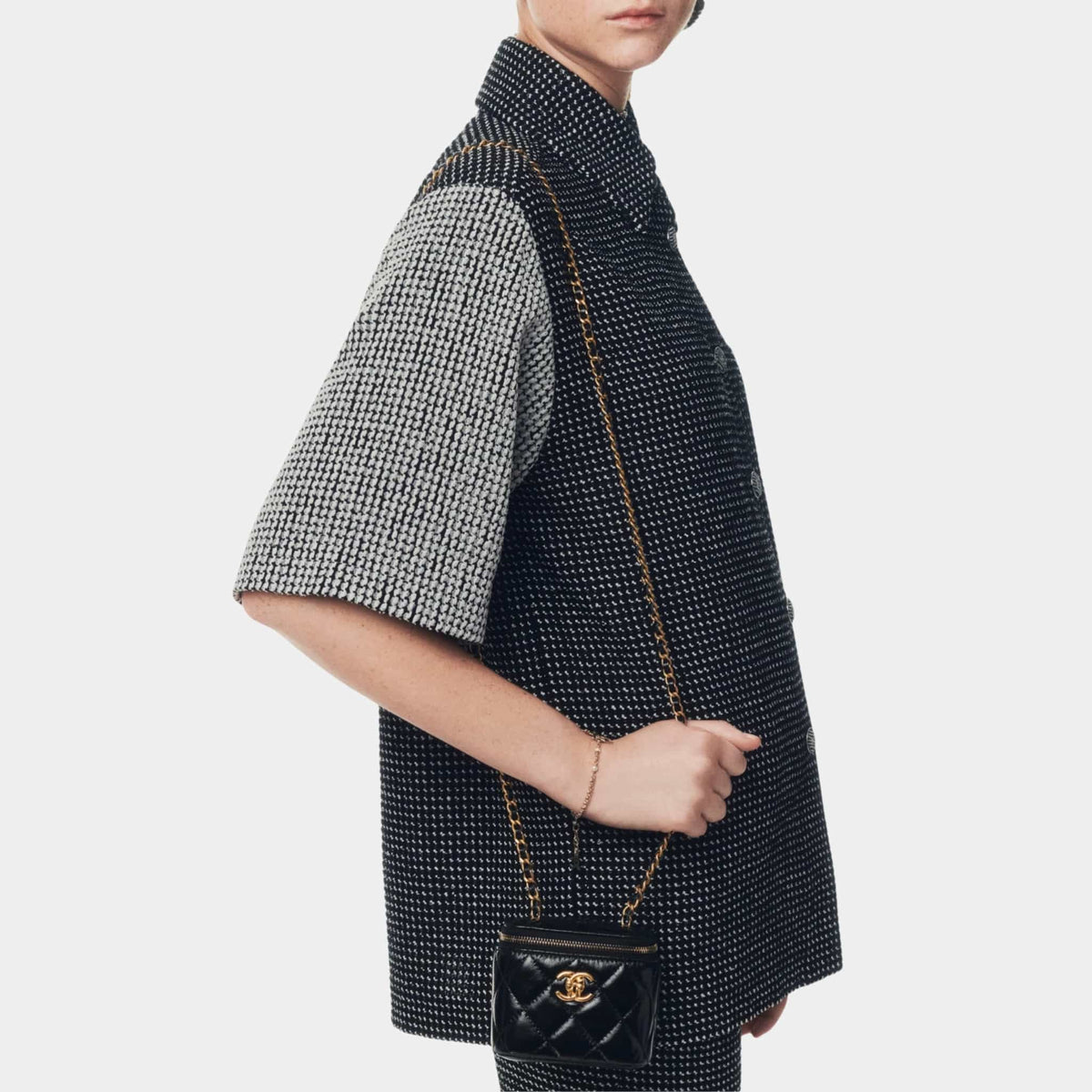 Blouse Tweed Black and White