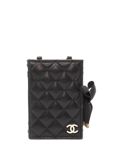 Book Card Holder with Chain Black