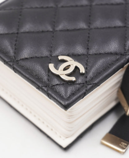 Book Card Holder with Chain Black