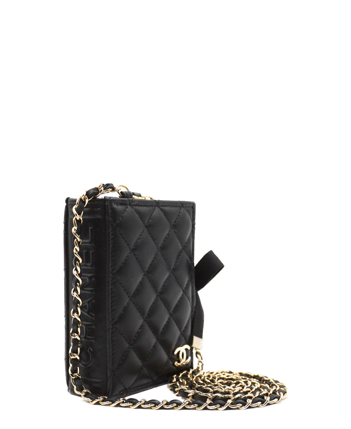 Book Card Holder with Chain Black