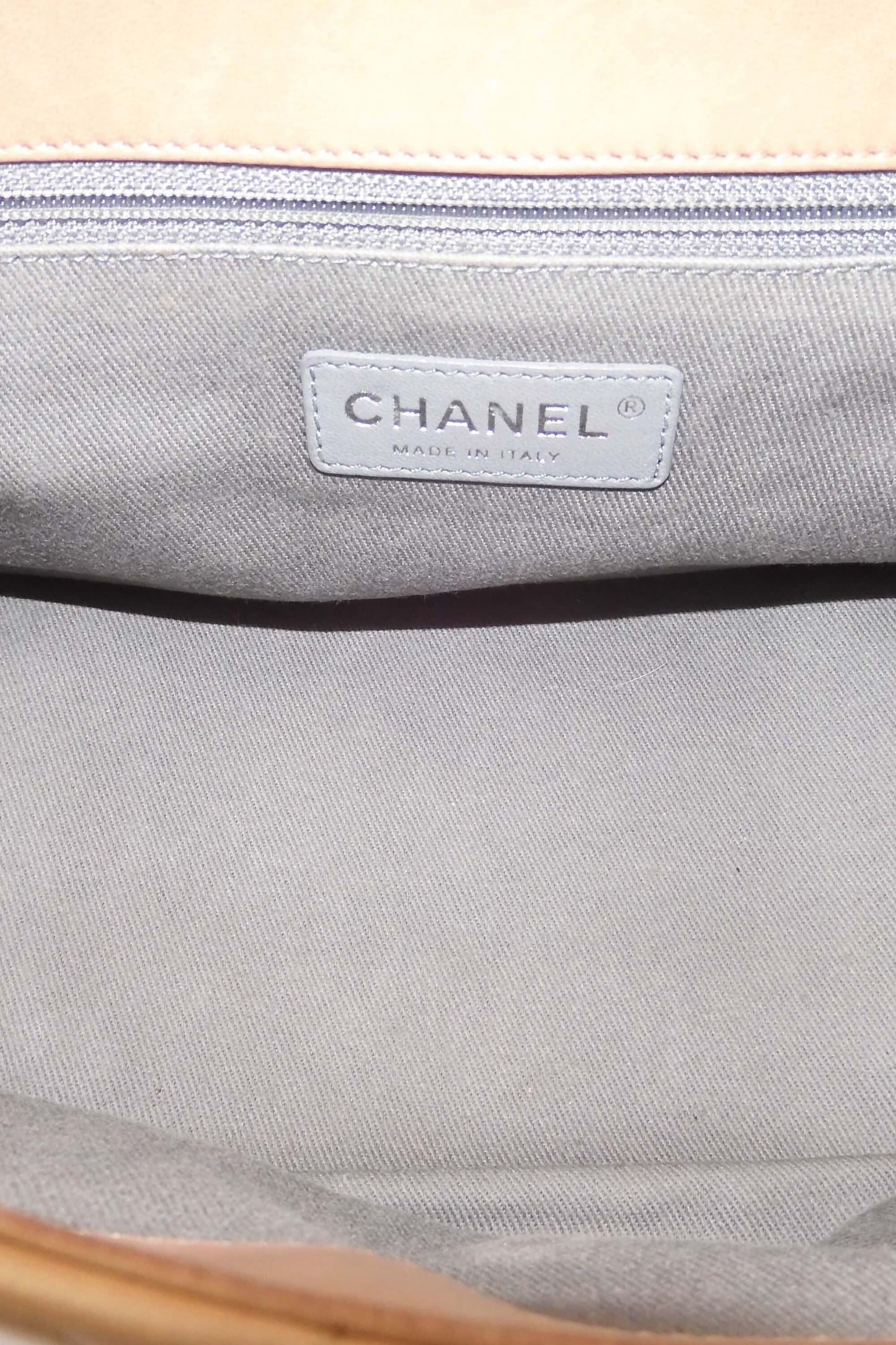 Boy Accordion Flap Bag Beige