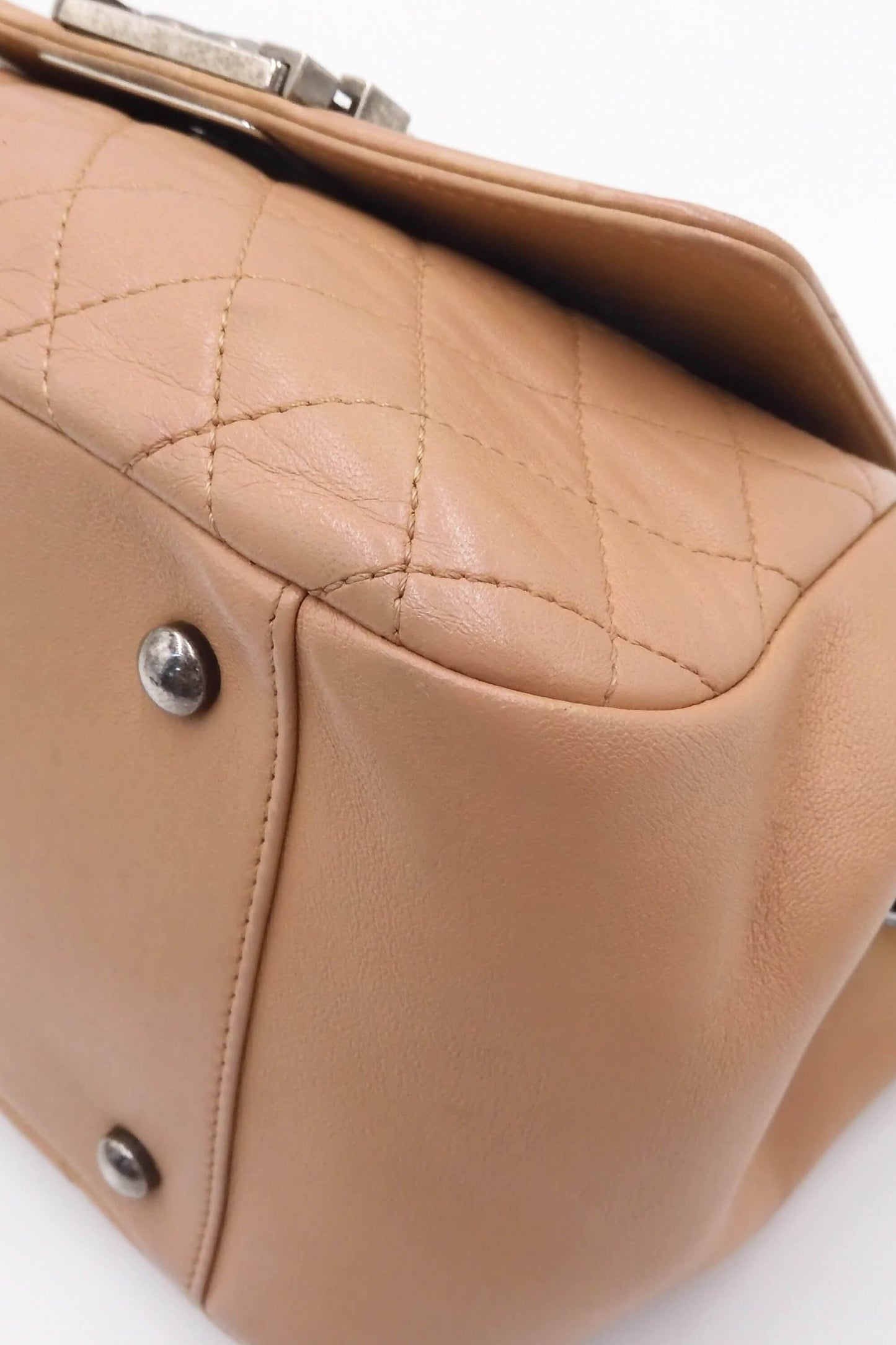 Boy Accordion Flap Bag Beige