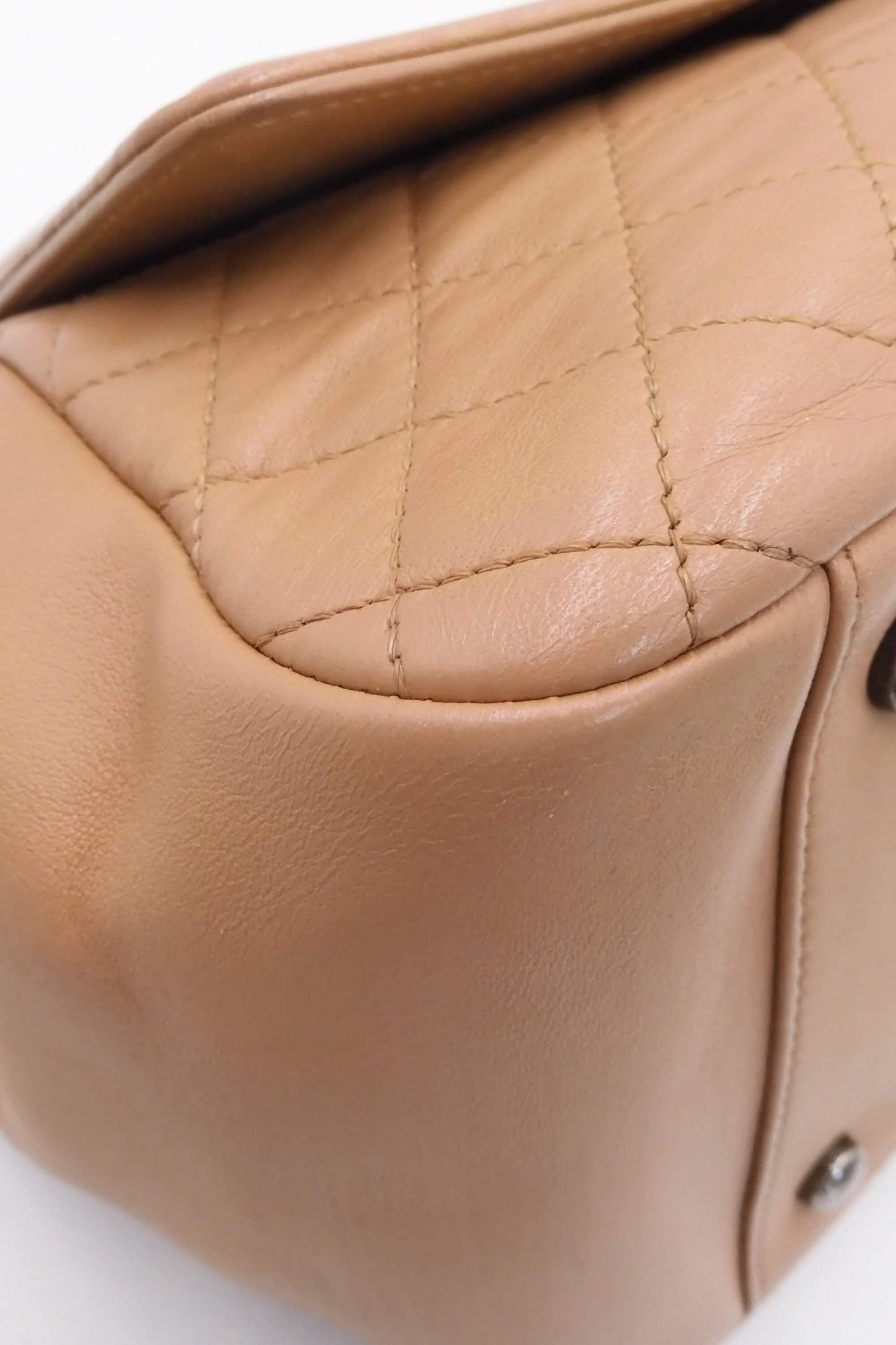 Boy Accordion Flap Bag Beige