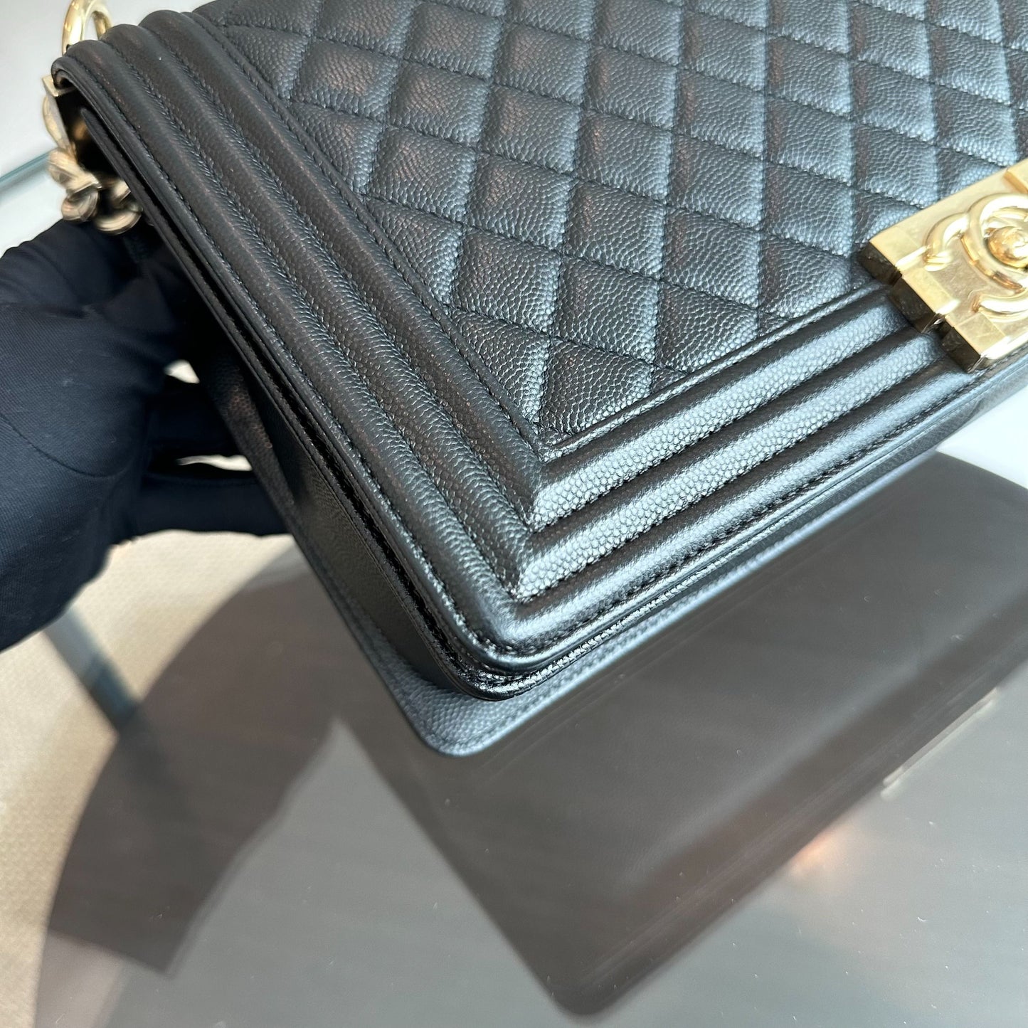 Boy Caviar New Medium 28CM Leboy Black GHW No 23