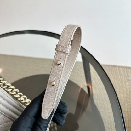 Boy Caviar Old Medium 25CM Leboy Light Grey Beige GHW No 23