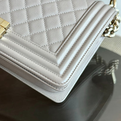 Boy Caviar Old Medium 25CM Leboy Light Grey Beige GHW No 23