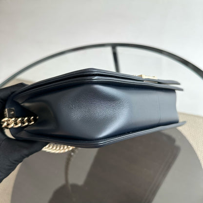 Boy Lambskin New Medium 28CM Dark Blue GHW No 25