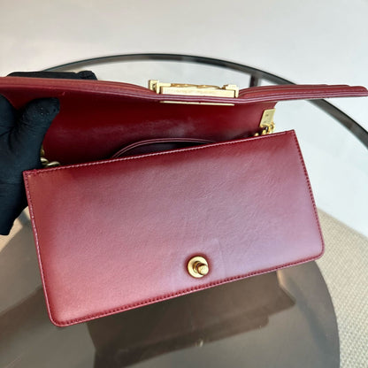 Boy Lambskin Old Medium 25CM Burgundy GHW No 21