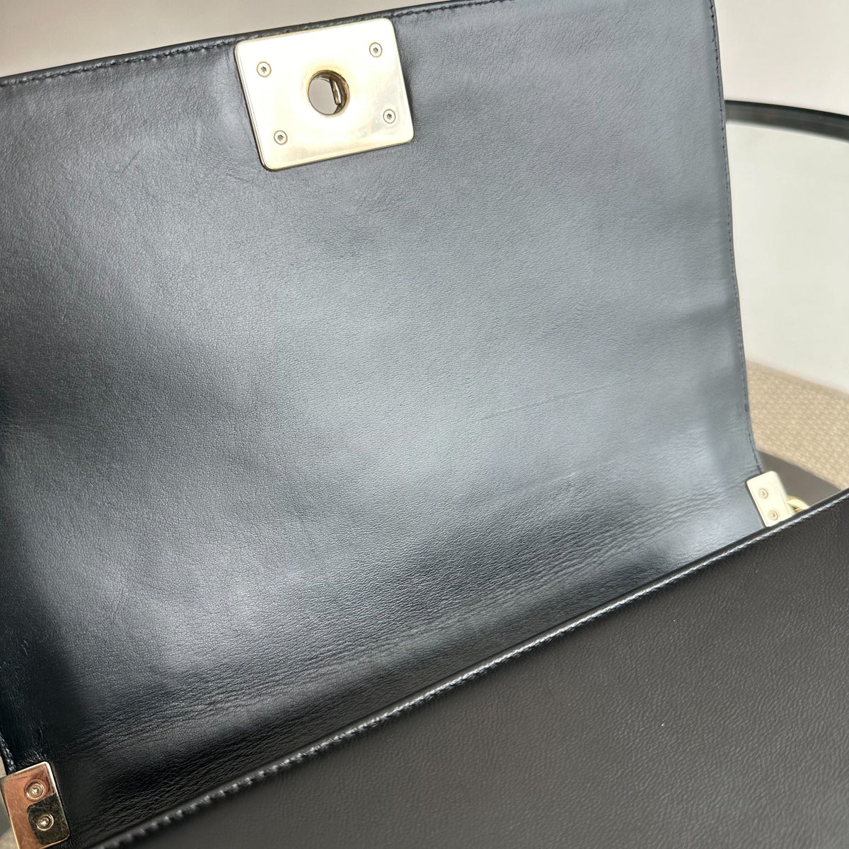Boy New Medium 28CM Lambskin Black LGHW No 21