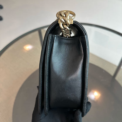 Boy New Medium 28CM Lambskin Black LGHW No 21