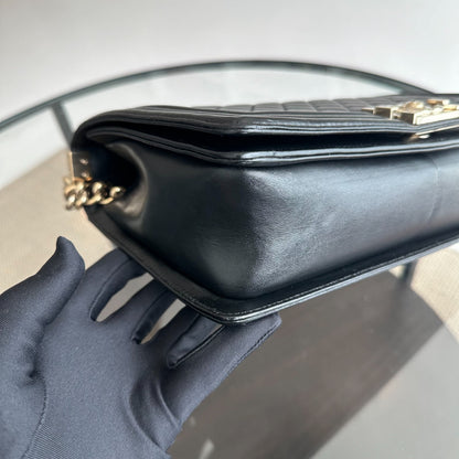 Boy New Medium 28CM Lambskin Black LGHW No 21
