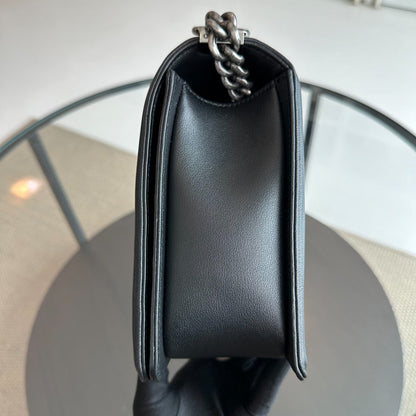 Boy New Medium 28CM Lambskin Black RSHW No 18