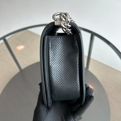 Boy New Medium 28CM Lambskin Leboy Black SHW No 19