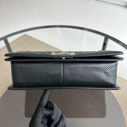 Boy New Medium 28CM Lambskin Leboy Black SHW No 19