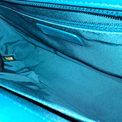 Boy New Medium 28CM Quilted Lambskin LeBoy Blue SHW No 19