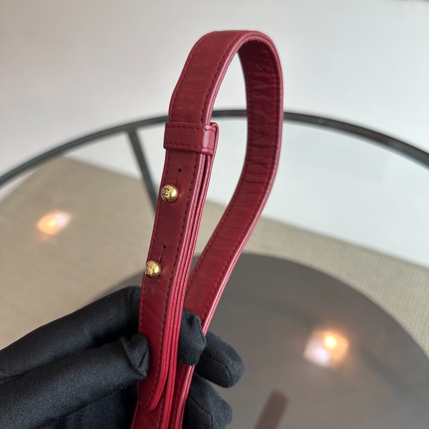 Boy New Medium 28CM Quilted Lambskin Leboy Burgundy GHW No 19