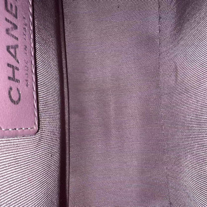 Boy Old Medium 25CM Chevron Calfskin Iridescent Pink Light Golden Hardware Series 25