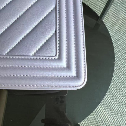 Boy Old Medium 25CM Chevron Calfskin Iridescent Pink Light Golden Hardware Series 25