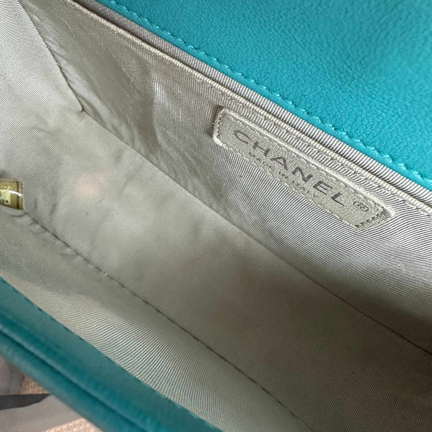 Boy Old Medium 25cm Lambskin Tiffany Baby Blue No 19