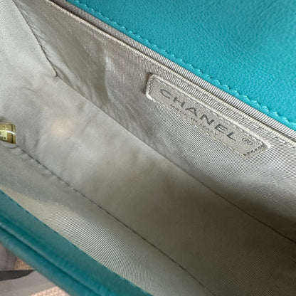 Boy Old Medium 25cm Lambskin Tiffany Baby Blue No 19