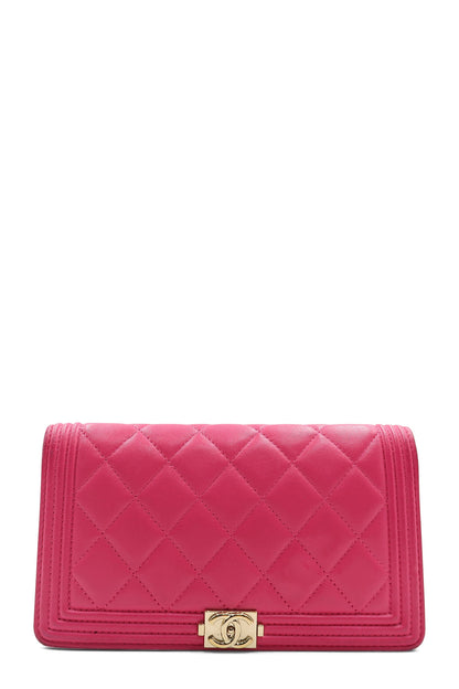 Boy Yen Interlocking CC Logo Wallet Pink